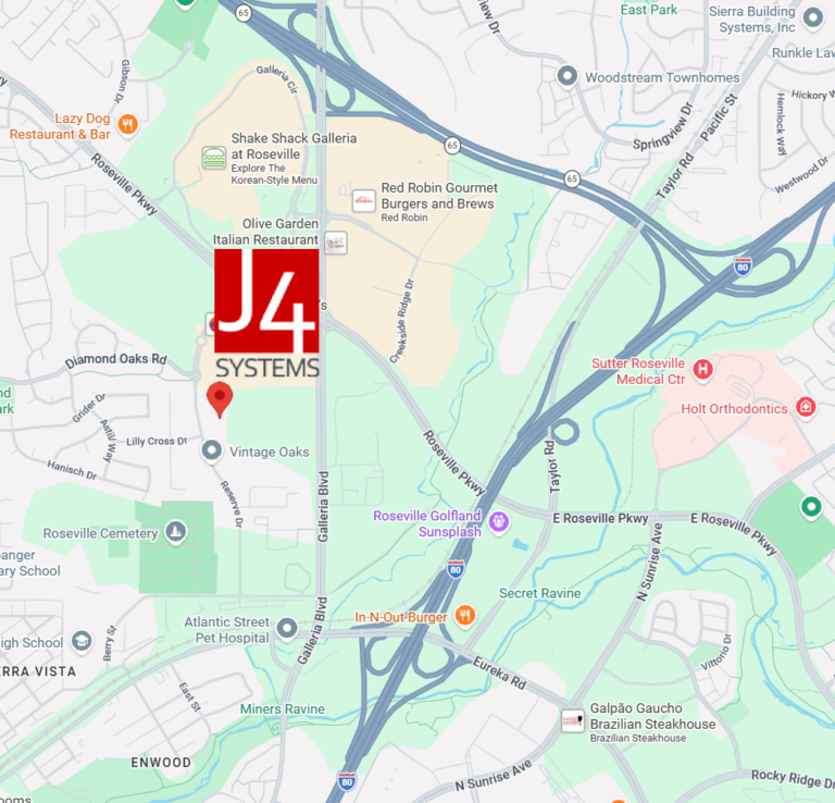 Google Maps screenshot of J4 Systems office location